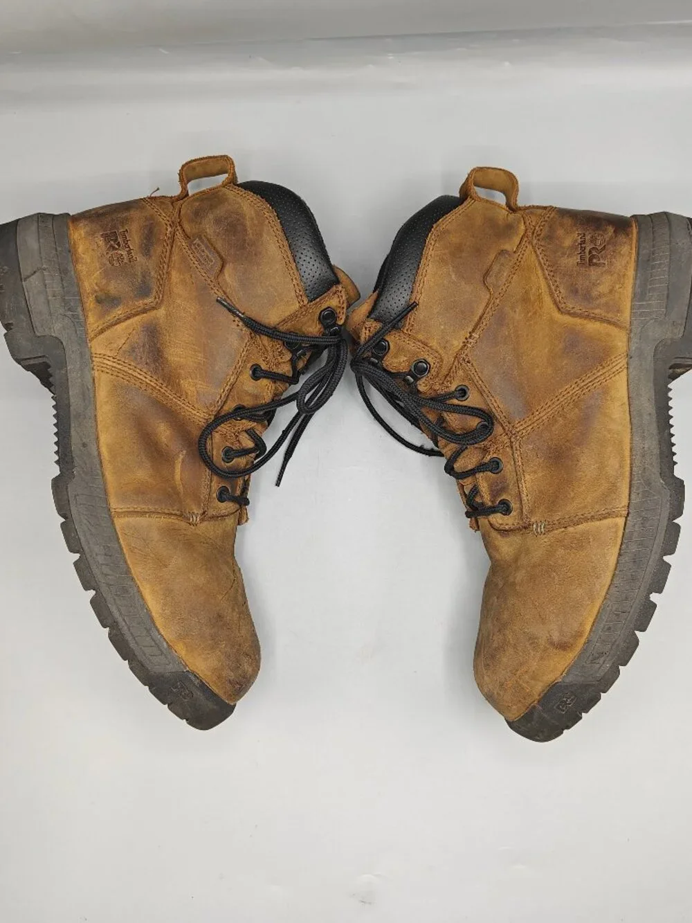 Timberland PRO Montauk 6 Inch Steel Toe Brown Leather Work Boots Men's Size 12M